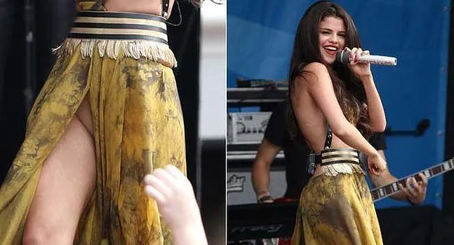 Selena Gomez presenta su ropa interior en concierto por un descuido (foto) ...