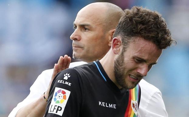 Quini, en un partido con el Rayo./EFE