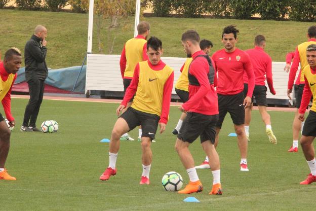 Entreno en el anexo./J. J. A.