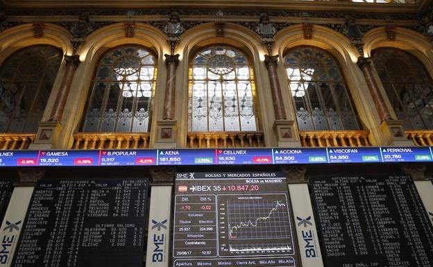 El Ibex amarra los 10.700, pese a los descensos