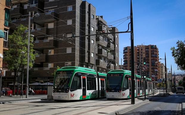 Pruebas del metro en Granada.