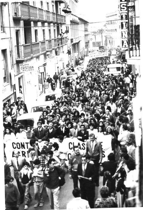 Manifestación de protesta por el crimen