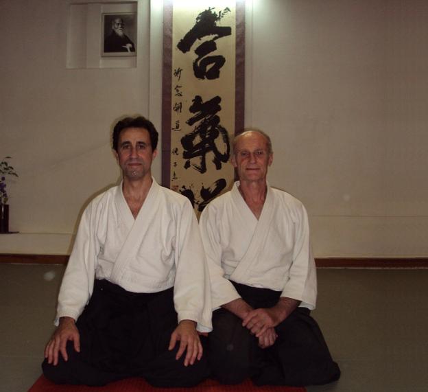 Sensei (maestro) Óscar San Cristóbal y Shihan (maestro de maestros) Frank Noël. /IDEAL