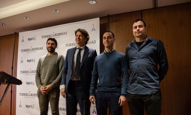 Luis F. Pérez; Francisco Javier Marín, Adrián Pastor y Domingo Torrente./IDEAL