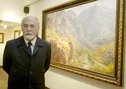 Alfonso Parras, en una de sus últimas exposiciones en Jaén. FRANCIS/