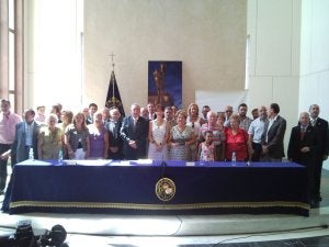 Acto de entrega de las llaves del Camarín de Jesús ayer en Jaén. /Á. T./