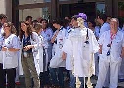 Una de las manifestaciones de los trabajadores. :: A. F. V./