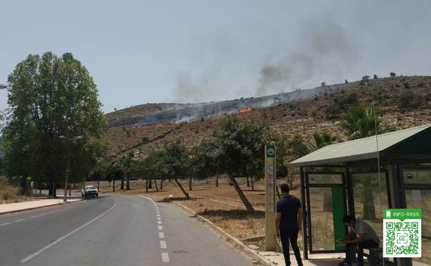 Controlado un incendio en el paraje Cerro Jandas de Dalías
