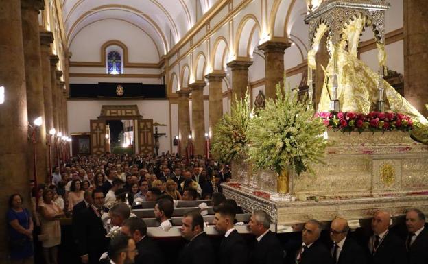 La patrona de Berja permanece en la parroquia hasta el domingo