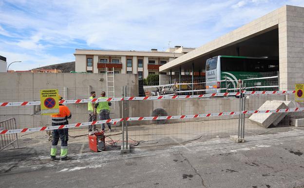 La estación de autobuses de Berja, dos meses de obras