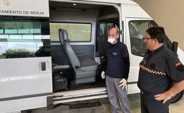 Gas ozono para desinfectar, también en Berja