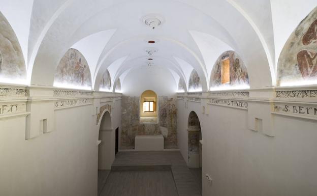 Alcolea recupera las pinturas murales de su ermita, reconvertida hoy en un espacio cultural