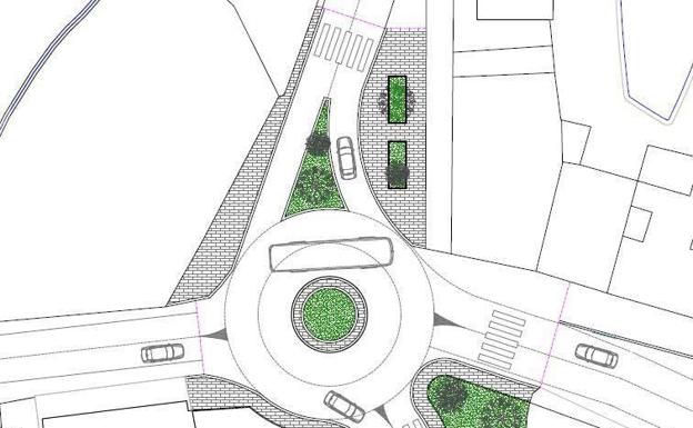 Laujar mejora con una rotanda el desvío que conduce al área recreativa El Nacimiento