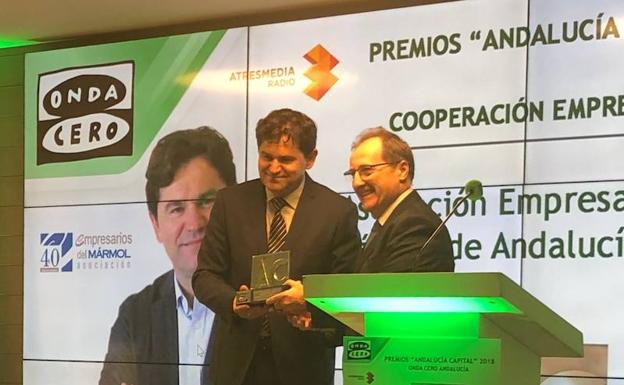 La Asociación de Empresarios del Mármol de Andalucía galardonada con el Premio Andalucía Capital por la 'Cooperación Empresarial