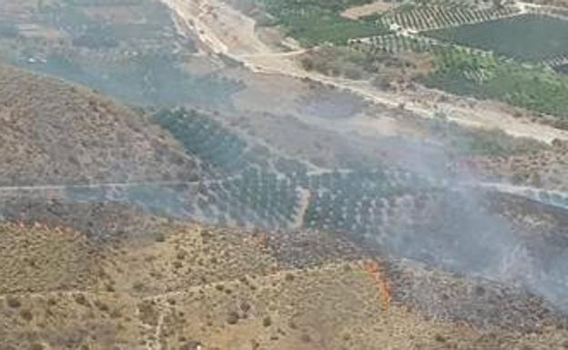 Extinguido el incendio de Cantoria, que ha afectado a ocho hectáreas