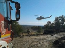 Un fuego se queda a las puertas del parque natural Sierra de Andújar