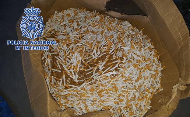 La Policía Nacional interviene en Andújar 20.160 cajetillas de tabaco y 1.227 kilogramos de picadura ilegal