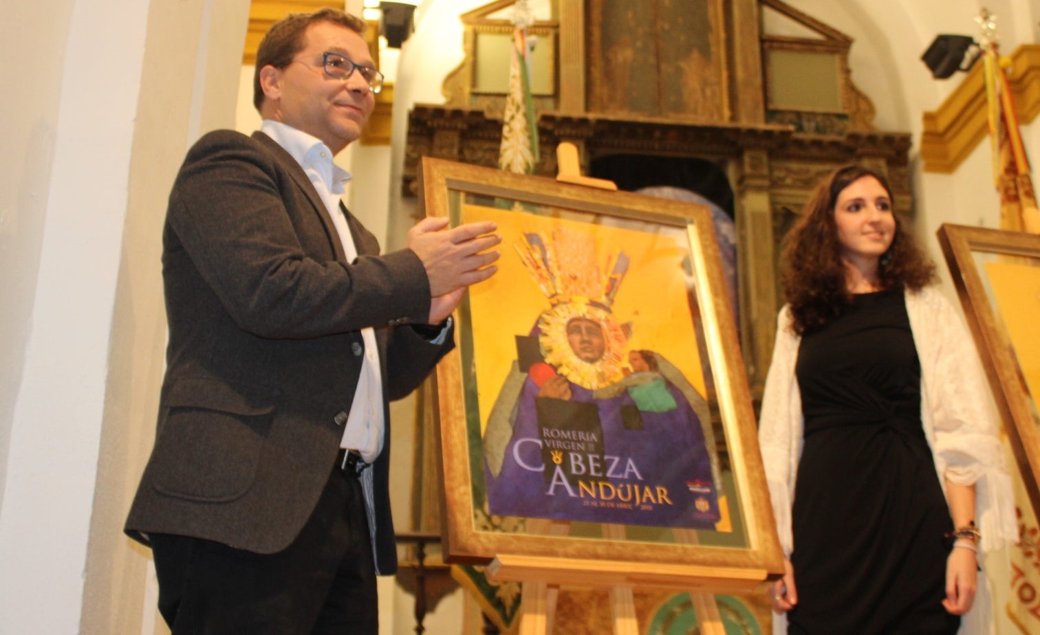 Una mezcla de grabado y collage ilustran el Cartel de la Romería de la Virgen de la Cabeza