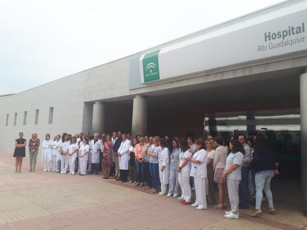 Concentración en repulsa por las agresiones a sanitarios en Andújar