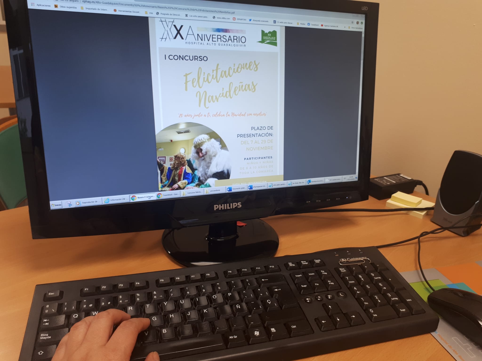 El hospital felicitará la Navidad a los pacientes a través de los escolares