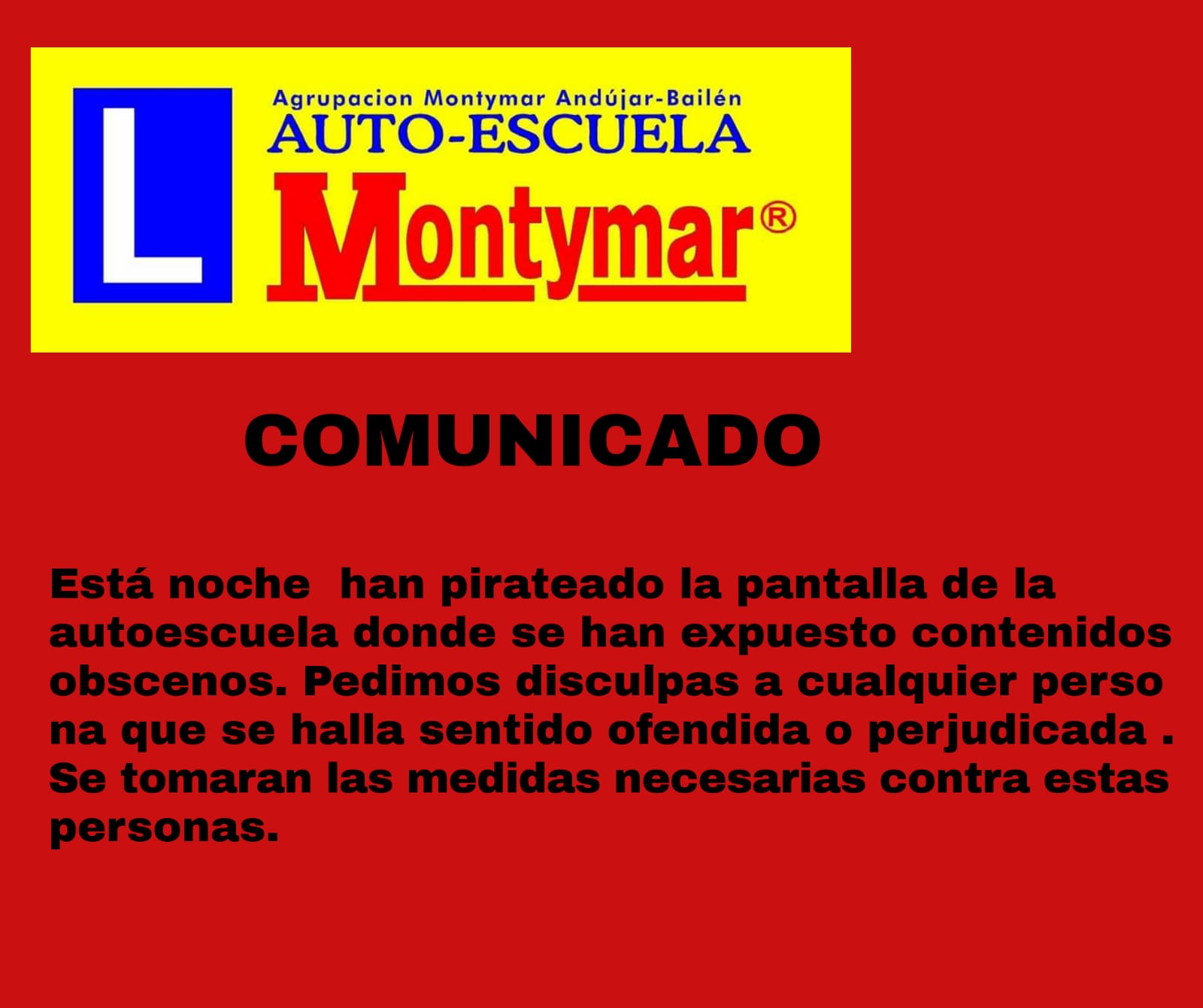 Jóvenes manipulan la tele de una autoescuela para emitir imágenes pornográficas