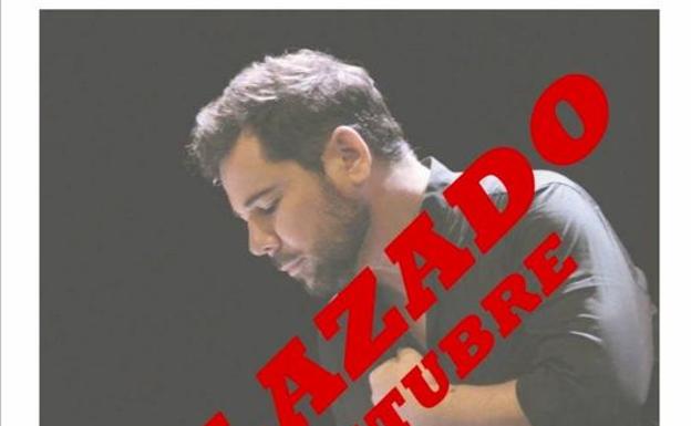 El concierto de Miguel Poveda, previsto para este sábado, se aplaza al día 10 de octubre