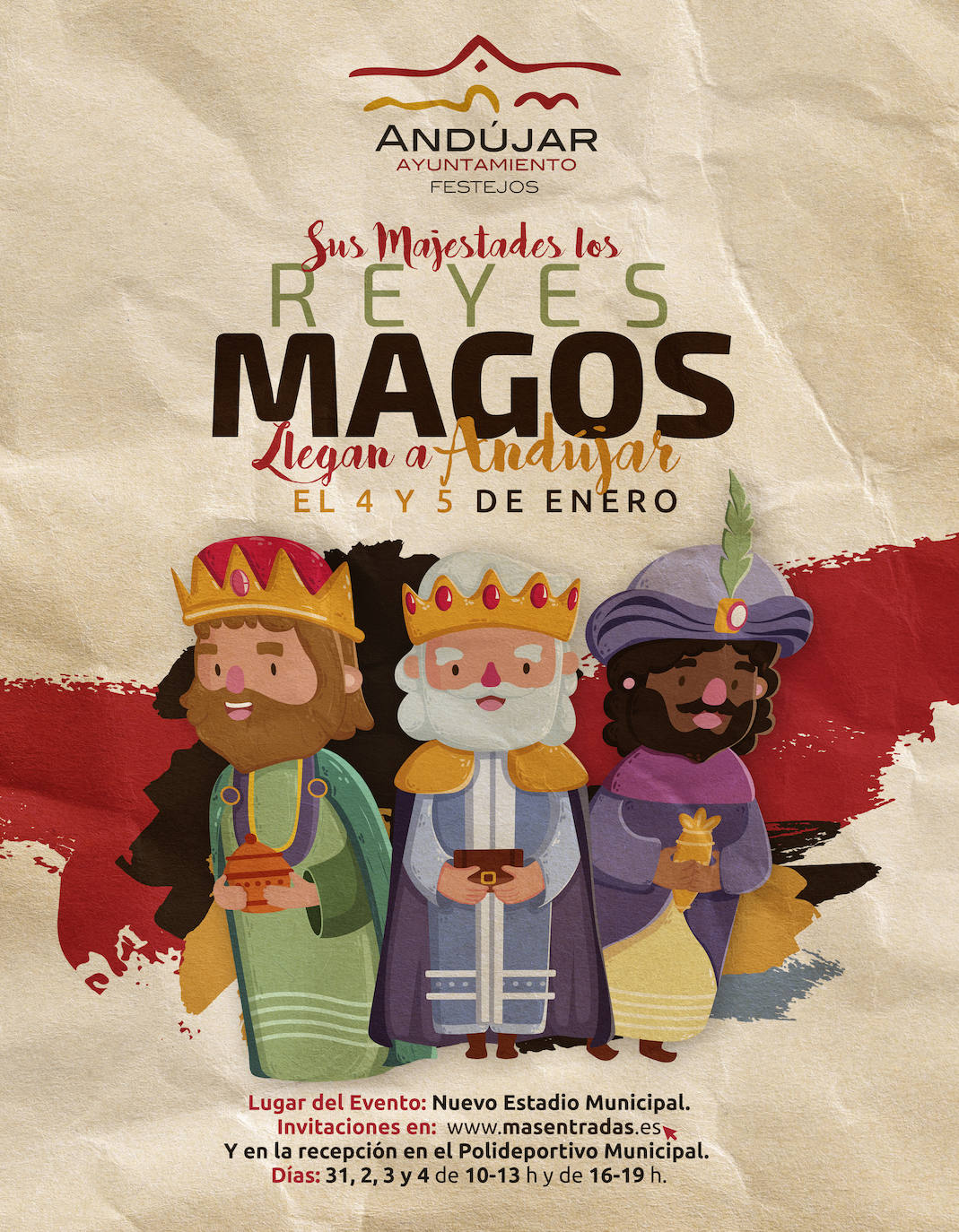 El Ayuntamiento prepara una Cabalgata de Reyes Magos llena de magia e ilusión para los niños y niñas de Andújar