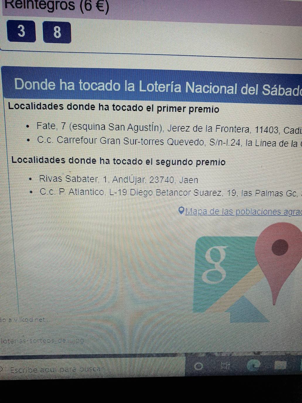 El segundo premio de la Lotería Nacional sonríe por segundo sábado consecutivo a Andújar