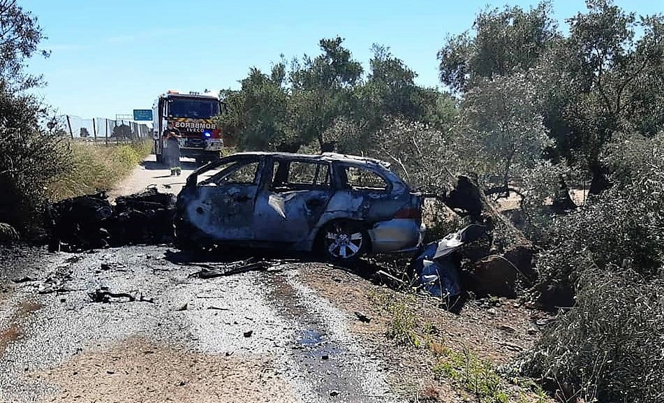 Herido un conductor que se sale de la autovía a la altura del cruce de la Quintería (Villanueva de la Reina)