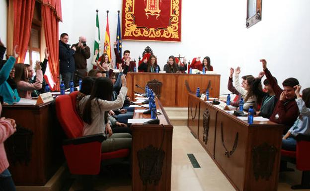 Concejales y estudiantes de Baza preparan el pleno juvenil del próximo 1 de diciembre