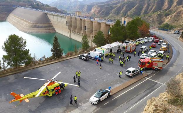 Así se actúa ante un incendio en la central hidroeléctrica del Negratín