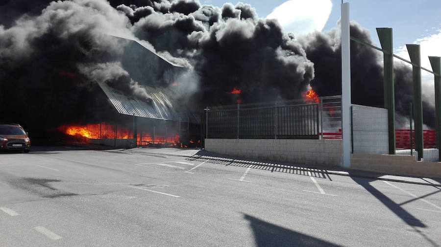 Arde una nave industrial en Caniles