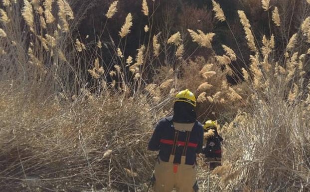 Los bomberos de Baza rescatan a un joven que había caído por un barranco en Zújar