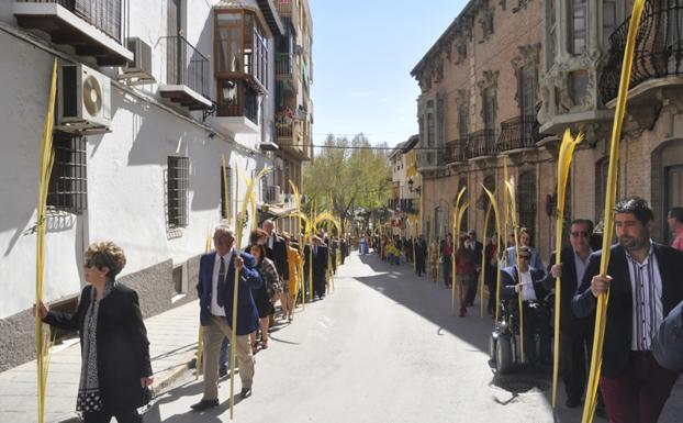 La procesión de Palmas en el Domingo de Ramos en Huéscar