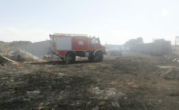 Los bomberos de Baza sofocan un incendio de frutales en La Teja