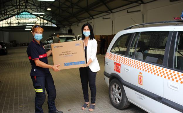 Centros educativos y asistenciales de Baza reciben 5.200 mascarillas