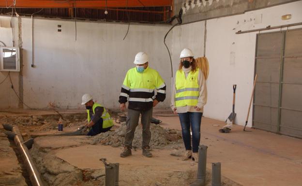 Obras de mejora en el pabellón cubierto de Huéscar