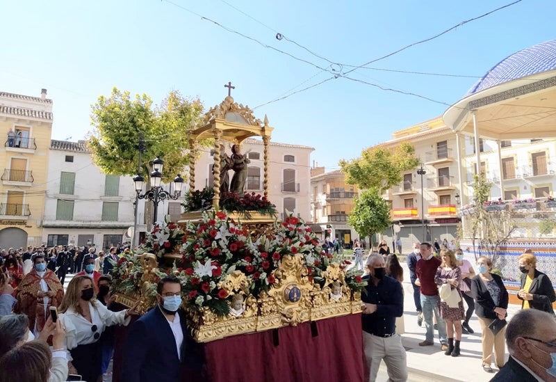 Huéscar celebró la festividad de las Santas con una procesión extraordinaria