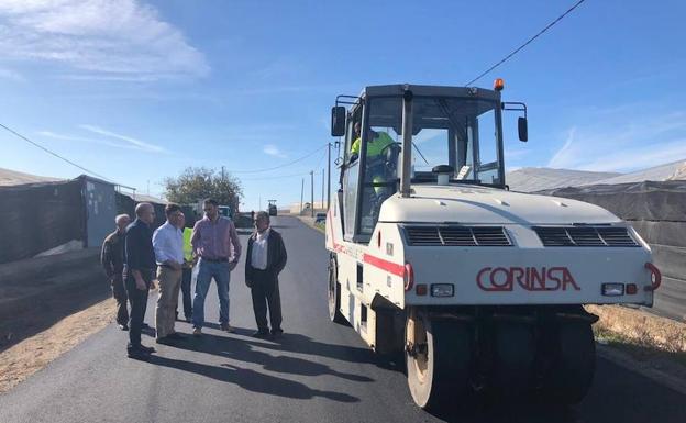 Las obras de mejora en la carretera del Iryda estarán finalizadas esta semana