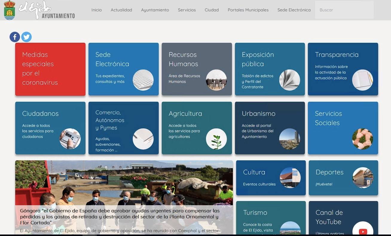 El Ejido abre un espacio on-line al comercio, autónomos y pymes