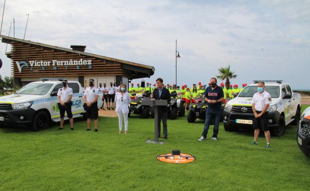 Un dron velará por la seguridad y el control de ocupación de las playas ejidenses este verano
