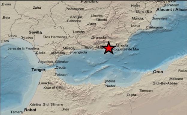 Un terremoto hace temblar el Poniente almeriense sin ocasionar daños
