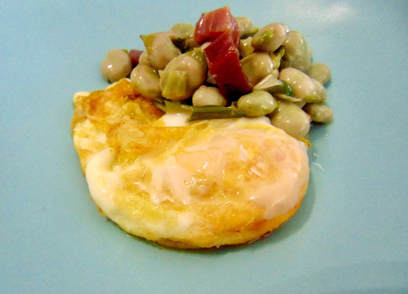 Disfrutar de los huevos fritos