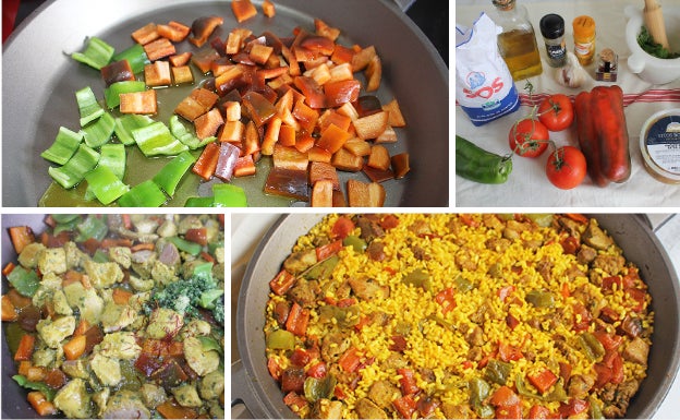 Un arroz con pinchitos morunos muy sabroso y fácil de hacer