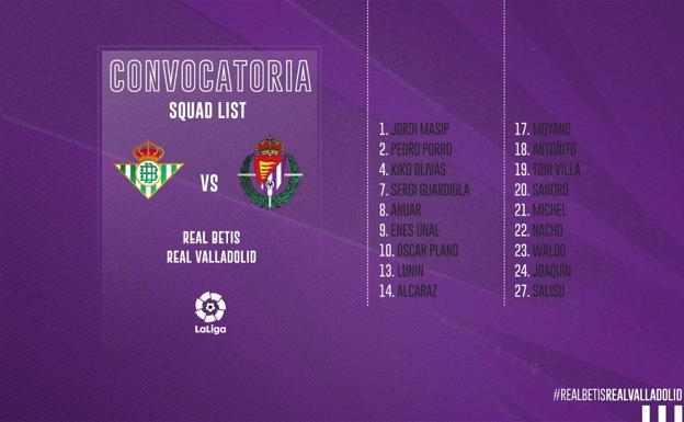 San Emeterio, fuera de la lista del primer partido del Valladolid