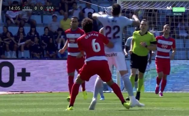 El Celta pide que se revisen «todas» las acciones peligrosas y señala a Germán