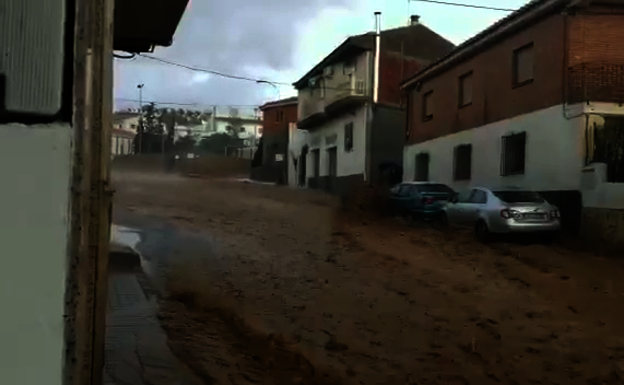 Inundaciones en Alcudia de Guadix por las últimas precipitaciones
