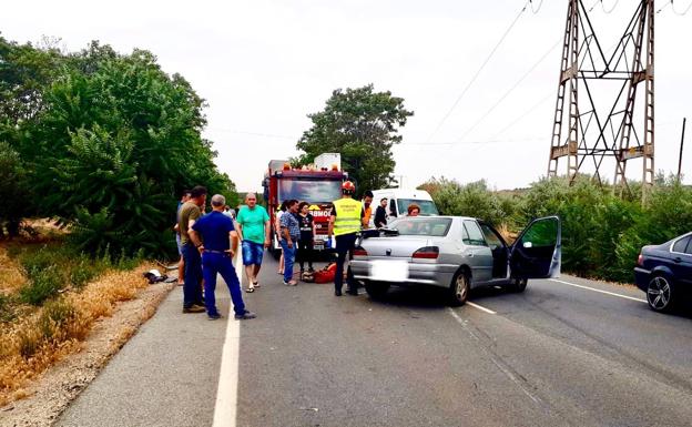 Dos heridos en un accidente en la carretera de Alcudía