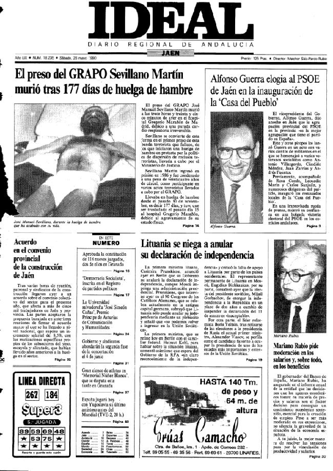 TAL DÍA COMO HOY... en 1990