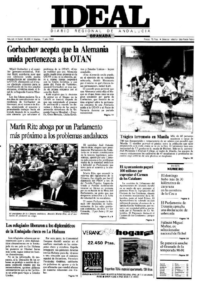 TAL DÍA COMO HOY... en 1990